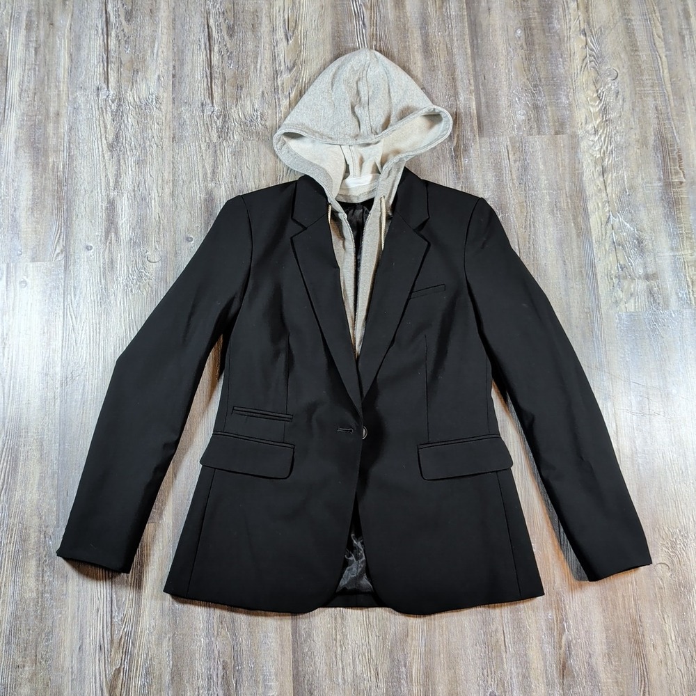 Veronica Beard Dickey Blazer Jacket Size 8 W/Heather Gray Drawstring Dickey - Picture 2 of 15